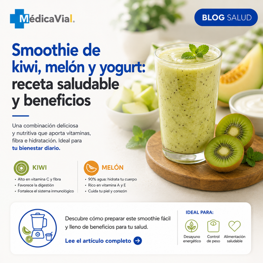 Smoothie de kiwi, melón y yogurt: receta saludable