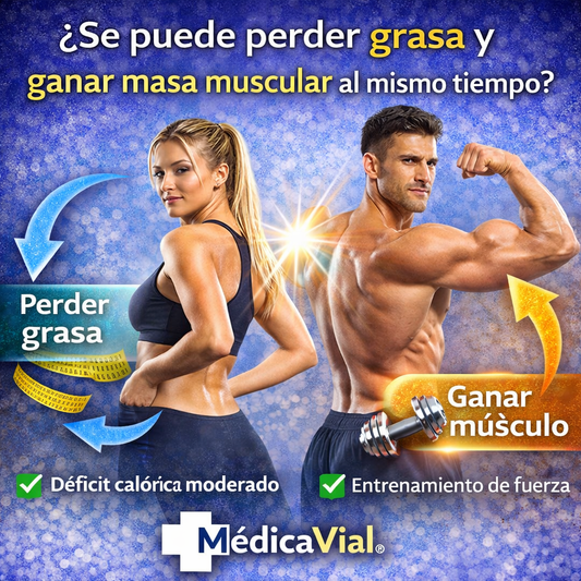 ¿Se puede perder grasa y ganar masa muscular al mismo tiempo?