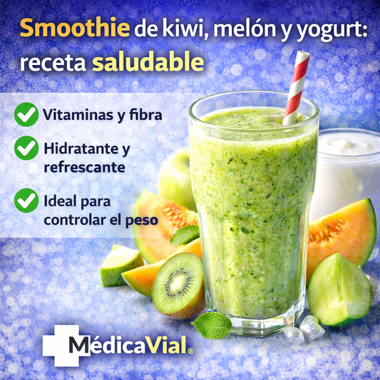 Smoothie de kiwi, melón y yogurt: receta saludable