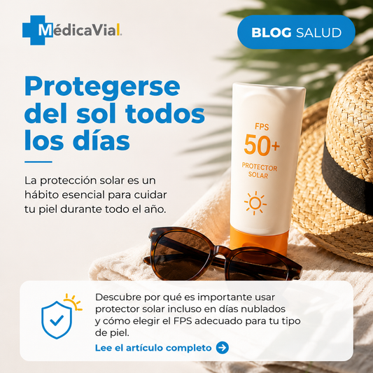 Protegerse del sol todos los días